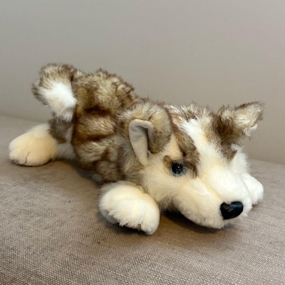 Folkmanis Wolf Pup Plush Puppet With Movable Muzzle